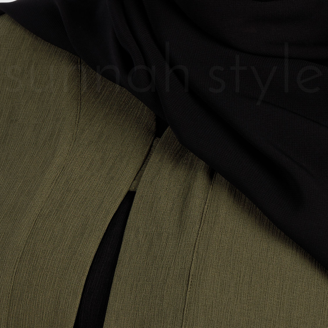 Sunnah Style Brushed Robe Army